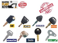 Master Plant Keys Genuine #8 CAT, JCB, VOLVO, HITACHI, KOMATSU, THWAITES, LUCAS