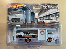 Hot wheels Team Transport new Gulf De Tomaso Pantera Gruppo 4 on Real Riders