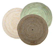Round Rug Jute Cotton 100%