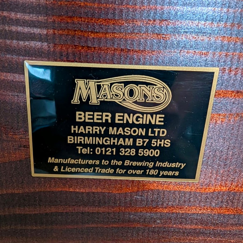 Masons wooden beer engine hand - beer,