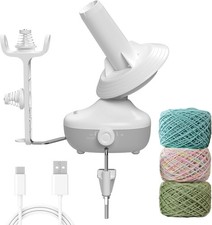 Etcokei Yarn Winder, Electric Wool Winder for Crocheting, Compact White 
