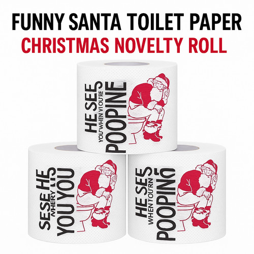Christmas toilet paper novelty - toilet,