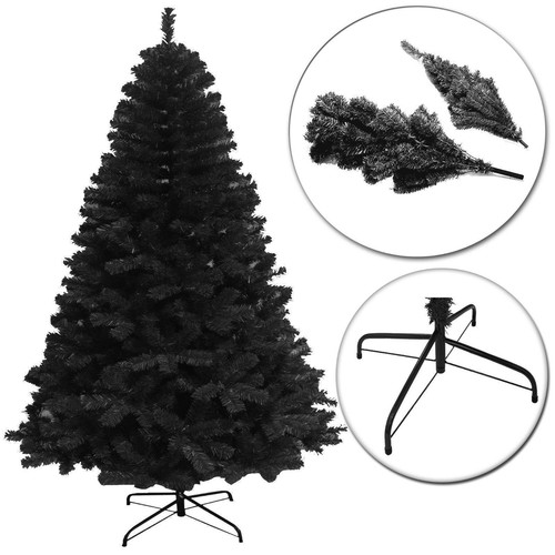 Black christmas tree - black,
