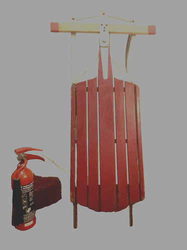 Vintage snow sledge - snow,