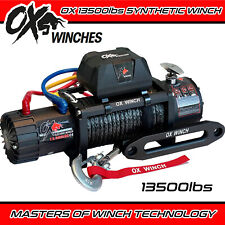 OX ELECTRIC WINCH 12v 13500lbs SYNTHETIC CARBON SERIES HEAVY DUTY - UK STOCK
