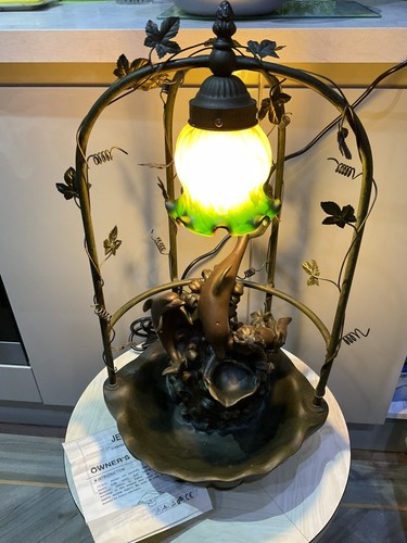 Vintage fountain lamp green - vintage,