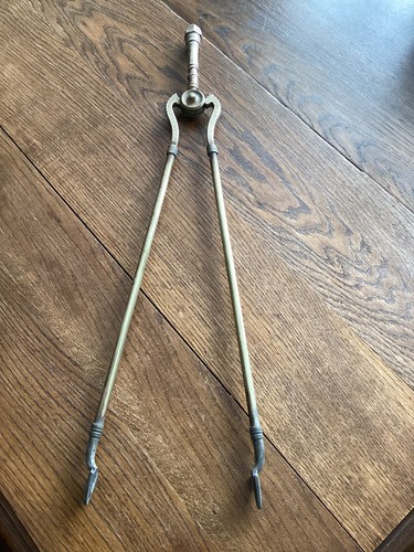Antique coal fire tongs solid - ,