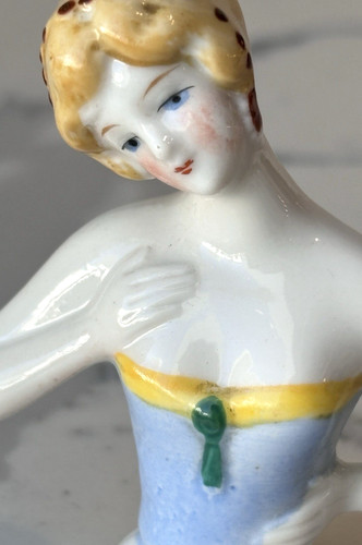Antique german porcelain pin - german,