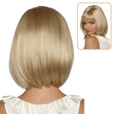 Women Ladies Real Natural Short Straight Hair Wigs BOB Style Cosplay Full Wig UK