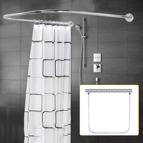 Shower curtain rail rod - shower,