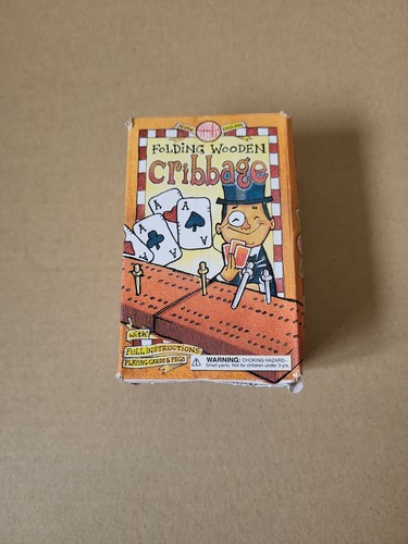 Small folding wooden cribbage - wooden,