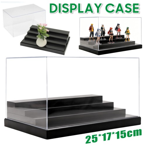 Clear acrylic display box 25cm - clear,