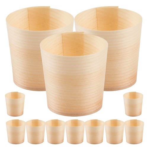Pcs reusable wooden dessert - 50,