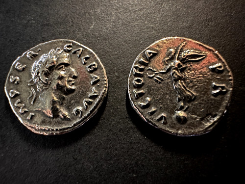 Roman denarius galba - roman,