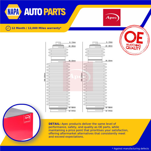 Steering rack boot fits smart - steering,