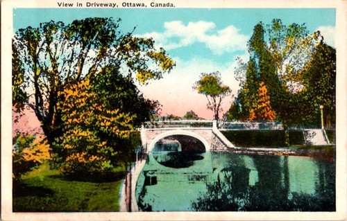 Ottawa postcard stone arch - on,
