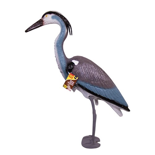 Standing grey heron decoy - grey, 76
