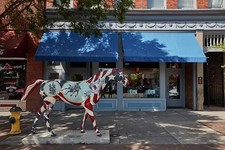 fiberglass painted-horse sculptures along Historic, One of several life-size