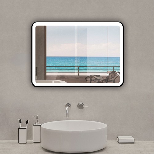 Led bathroom mirror - bathroom, with