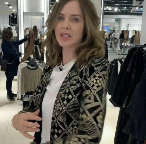 Zara black gold sequin velvet - black,