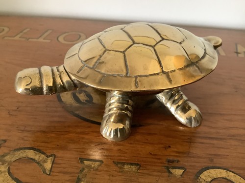 Vintage brass turtle tortoise - brass,