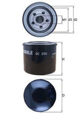 Oil Filter MAHLE Fits MAZDA