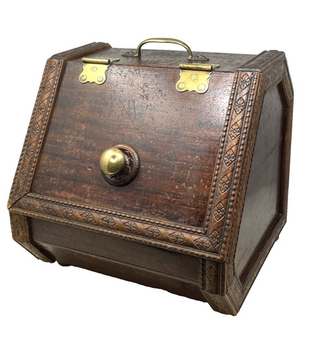 Antique vintage wooden brass - antique,