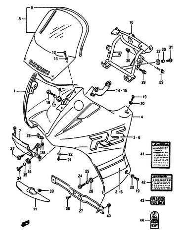 Suzuki genuine lower screw - lower,