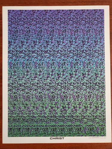 Christ print stereogram - print, 3d
