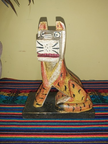 Hand painted indian wooden - indian,