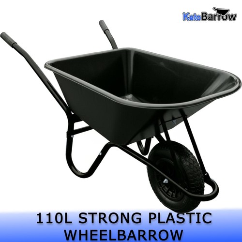 110l black wheelbarrow - 110l,
