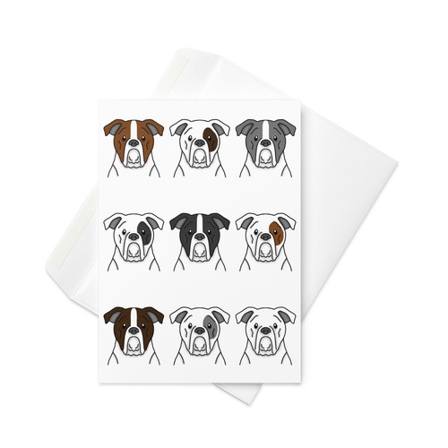 American bulldog card - american,