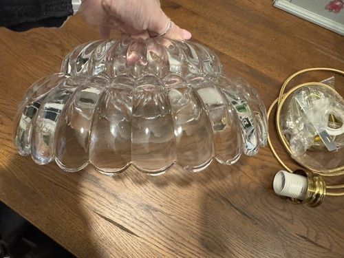 Vintage glass pendant light - pendant,