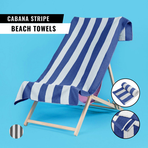 Striped beach towel 100 - striped, 100%