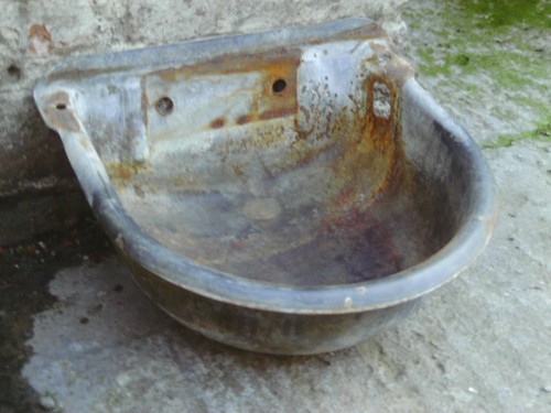 Vintage galvanised metal farm - galvanised,