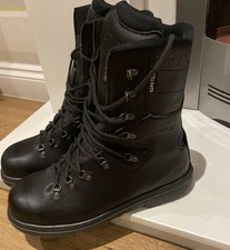 Haix Gore Tex  Steel Toe Men's Combat  Black Leather Made In Germany Sz Uk 9.5