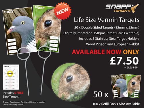 Life size vermin targets - life, air