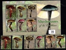 OB ANTIGUA & BARBUDA - MNH - MUSHROOMS - PLANTS - NATURE