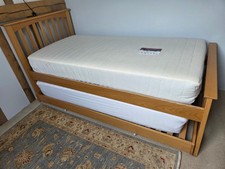 OAK Trundle Bed : 3ft : Hardly