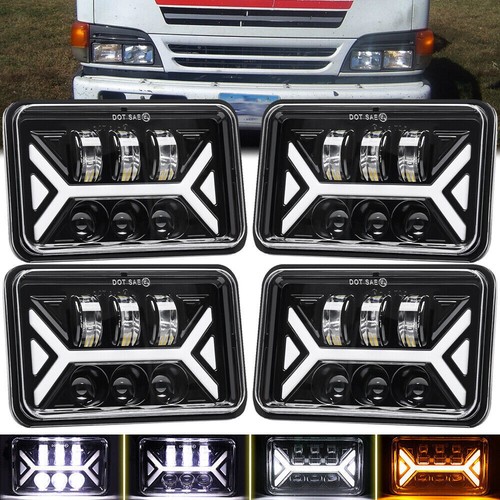 4pcs 4x6 led headlights - 4pcs,