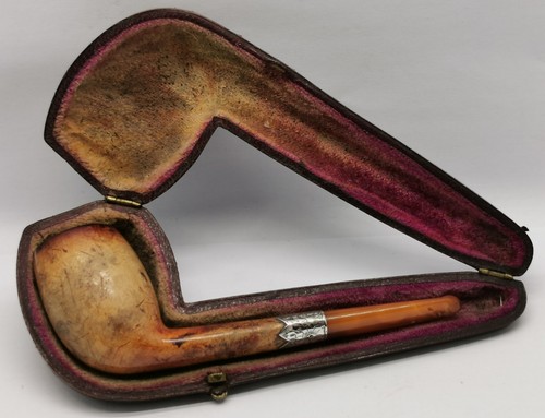 Vtg c1900 meerschaum amber - vtg,