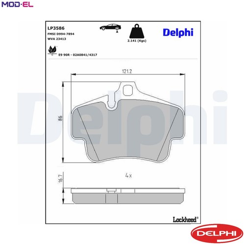 Brake pad set disc - brake,