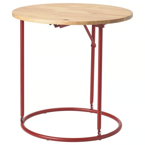 Ikea red folding side table - red,