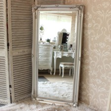 Extra Large silver Wall Floor Ornate Mirror bedroom hall living room vintage