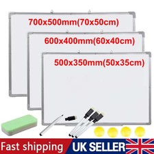 Magnetic Whiteboard Small Large White Board Dry Wipe Notice Office School Home