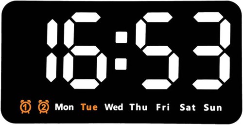 Digital wall clock with - wall,