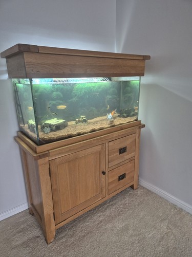 Aqua oak fish tank aquarium - aqua,