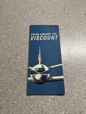 Vintage Polish Airlines Vickers Viscount Advertising Brochure