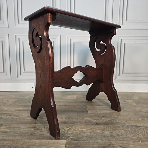 Antique oak side table - table,
