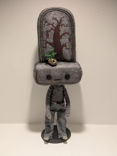 Ooak zosias gravestone head - gravestone,